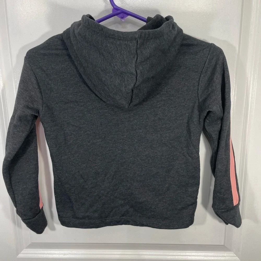Puma Kids Dark Gray Hoodie with Colorful Lettering Size 7 CB-112